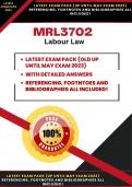 MRL3702 JUST UPDATED Exam Pack 2023 (Old until May 2023 Exam) Referencing, Footnotes and Reference List Included for each Exam Memorandum!