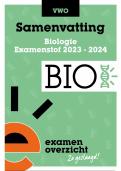 Samenvatting Biologie Examen VWO 2024