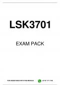 LSK3701 EXAM PACK 2023