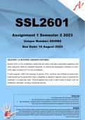 SSL2601 Assignment 1 (COMPLETE ANSWERS) Semester 2 2023 (854960) - DUE 10 August 2023