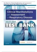 Test Bank for Clinical Manifestations and Assessment of Respiratory Disease 8th Edition by Des Jardins