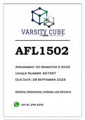 AFL1502 Assignment 20 (ANSWERS) Semester 2 2023 - DISTINCTION GUARANTEED