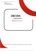 CBC1501 ASSIGNMENT 4 SEMESTER 2 2023