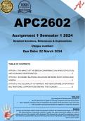 APC2602 Assignment 1 (COMPLETE ANSWERS) Semester 1 2024 - DUE 22 March 2024 