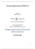 Strategy Implementation - summary of the lectures and all articles - by Michel Dagli