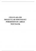 TEST BANK FOR CELLULAR AND MOLECULAR IMMUNOLOGY 9TH EDITION BY ABBAS