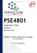 PSE4801 Assignment 2 (DETAILED ANSWERS) 2024 - DISTINCTION GUARANTEED