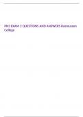 PN3 EXAM 2 QUESTIONS AND ANSWERS Rasmussen College