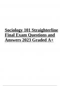 Sociology 101 Final Exam Questions and Answers 2023 Graded A+