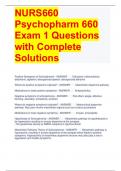 NURS660 Psychopharm 660 Exam 1 Questions with Complete Solutions