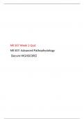 NR 507 Week 2 Quiz 2 (Version 4), NR 507: Advanced Pathophysiology, Chamberlain College of Nursing. (Secure HIGHSCORE)