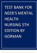 Exam (elaborations) RN - Registered Nurse  Neeb's Fundamentals of Mental Health Nursing