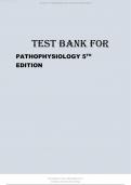TEST BANK FOR PATHOPHYSIOLOGY 5TH EDITION.