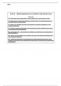 unit 6 work experience in health and social care assignment 1 & 2 