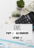 Grade 9_Economics and Management Science [EMS] Part 2 : Accounting Summaries