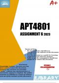 APT4801 ASSIGNMENT 6 2023 (TEST NO 6)