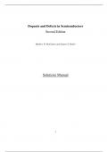 Dopants and Defects in Semiconductors, 2e Matthew McCluskey, Eugene (Solution Manual)