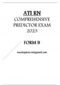 ATI RN EXIT COMPREHENSIVE PREDICTOR 2023 FORM B (Grade A+)
