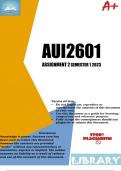 AUI2601 ASSIGNMENT 2 SEMESTER 1 2023