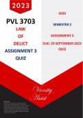  PVL Semester 2 - Assignment 3 (QUIZ) Due 29 Sep 2023