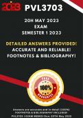 PVL3703 Exam Answers Due TODAY (20th May 2023) Detailed, reliable with Footnotes and Bibliography! 