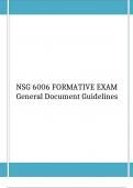 NSG 6006 FORMATIVE EXAM General Document Guidelines
