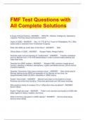 FMF Test Questions with All Complete Solutions 