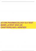 ATI RN PHARMACOLOGY TEST BANK LATEST UPDATE 2023  GUARANTEED SUCCESS GRADED A+