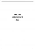 APM1514 ASSIGNMENT 3 2023