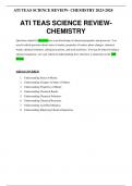 ATI TEAS SCIENCE REVIEW- CHEMISTRY 2023-2024