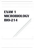BIO 214|  Microbiology Latest Exam 1  2023-24 Summer–Fall Session GUARANTEEED PASS