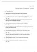Chapter 14 The Organization of International Business. Complete With Answer Key