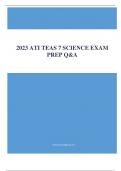 2023 ATI TEAS 7 SCIENCE EXAM PREP Q&A