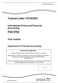 International Group and Financial Accounting FAC3762