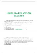 NR601 Final EXAMS 300 PLUS Q/A
