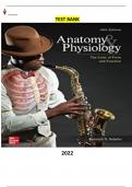 Test Bank for Anatomy & Physiology-The Unity of Form and Function 10th Edition by Kenneth Saladin - Complete Elaborated and Latest Test Bank. ALL Chapters(1-29)Included and Updated |1086| Pages - Questions & Answers to Pass Anatomy & Physiology 