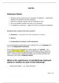 Lecture notes for Employment Law