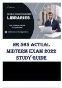 NR 565 ACTUAL MIDTERM EXAM Latest 2022/23 STUDY GUIDE & QUESTIONS With ANSWERS Graded A+