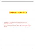 DNP 801 Topic 4 DQ 2