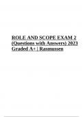 ROLE AND SCOPE Final EXAM 2 Questions with Answers 2023 Graded A+ Rasmussen College
