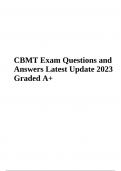 CBMT Final Exam Questions and Answers, Latest Update 2024/2025 Graded A+