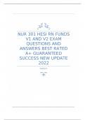 HESI RN FUNDS V1 AND V2 EXAM QUESTIONS AND ANSWERS BEST RATED A+