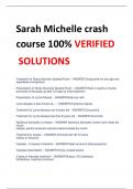 Sarah Michelle crash  course 100% VERIFIED SOLUTIONS
