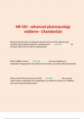 NR 565 - advanced pharmacology midterm - Chamberlain 2023/2024