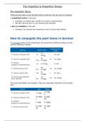 German Grammar Notes: Imperfect & Pluperfect