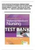 Davis Advantage for Maternal-Newborn Nursing Critical Components of Nursing Care 4th Edition Connie Durham, Roberta Chapman, Linda Miller Test Bank Chapters 1-19 | Complete Guide