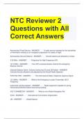 Bundle For NTC Exam Questions with All Correct Answers