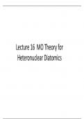 Descriptive Inorganic Chemistry 16-MO Theory for Heteronuclear Diatomics, Texas A&MU 2019