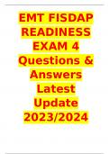 EMT FISDAP READINESS EXAM 4 Questions & Answers Latest Update 2023/2024