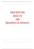 HESI EXIT RN 2023 V3 160 Questions & Answers